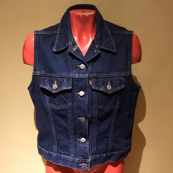 womans jean vest